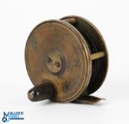 P D Malloch, Maker, Perth, alloy fly reel, 2.5in spool with black handle, constant check, Maker's