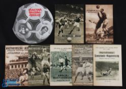 Collection of Hungary home international match programmes to include 1955 Soviet Union,1959 Soviet