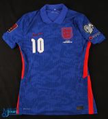 Raheem Sterling No 10 England v Albania 12 11 2021 World Cup Qualifying match issue football shirt -