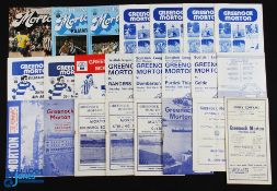 Selection of Greenock Morton home programmes 1953/54 Dundee Utd (SLC), 1959/60 St. Johnstone, 1963/