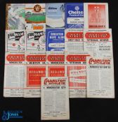 Collection of football programmes Charlton Athletic homes 1952/53 Manchester Utd, Manchester City,