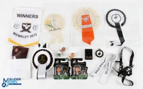 Swansea Town/City 2013 Winners Pennant Wembley with results of matches on reverse, 14/03/64