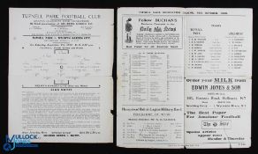 Pre-War 1928/1929 Tufnell Park v Cheshunt 4 page programme league match 13 October 1928; 1945/46