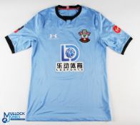 Angus Gunn No 28 Southampton 2019/20 goalkeeper match issue football shirt - in blue, Under Armour /