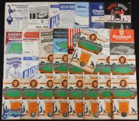 1956/57 Wolverhampton Wanderers programmes homes Manchester Utd, Chelsea, Bolton Wanderers,