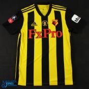 Gerard Deulofeu No 7 Watford 2018/19 FA Cup Final 18 May 2019 home match issue football shirt - in
