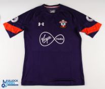 Fraser Forster No 1 Southampton 2016/17 goalkeeper match issue football shirt - in purple, Under