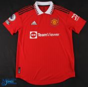 Christian Erikson No 14 Manchester United 2022/23 match issue home football shirt - Adidas/