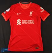Mo Salah No 11 Liverpool 2022/23 home match issue football shirt - in red, Nike / Standard