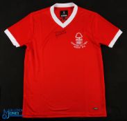 1979 Reproduction Trevor Francis Signed Nottingham Forest European Cup Final Football Shirt, short