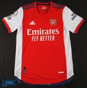 Kieran Tierney Autographed No 3 Arsenal 2012/22 match issue home football shirt - signed to the