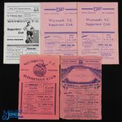 Weymouth FC friendly home match programmes 1949/50 FA Guest XI, 1951/52 Dorchester Town (Mark Frowde