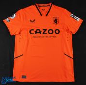 Emiliano Martinez No 1 Aston Villa 2022/23 match issue goalkeeper football shirt - in orange,