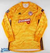 Jose Sa No 1 Olympiacos Piraeus 2019/20 Champions League goalkeeper match issue football shirt -
