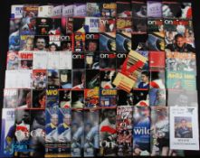 2000 & 2001 St Helen's Rugby H & A League Programmes (c.90): A boxful of the Saints issues for those