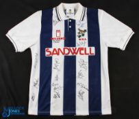 1991-92 West Bromwich Albion multi signed Football Shirt - short sleeve, made by Influence, size S -