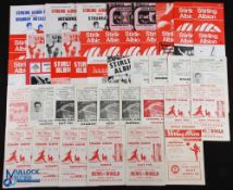 Selection of Stirling Albion home programmes 1954/55 Hibernian, 1958/59 East Fife (SLC), Dundee,