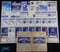 Collection of Enfield FC home programmes 1951/52 Leyton (Sellotape), 1956/57 Hitchin Town, 1957/58