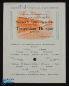 1954/55 Football Combination Cup semi-final Norwich City v Tottenham Hotspur at Carrow Road, 4 Nov.