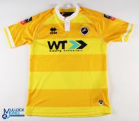 Lee Gregory No 9 Millwall 2016/17 FA Cup away match issue football shirt - in yellow, Errea, WT