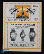 1937/38 Norwich City v Stockport County football programme date 2 Apr, ex bound, o/w G overall