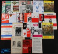 Collection of Manchester Utd European Cup aways 1957/58 Shamrock Rovers (covers missing), 1965/66