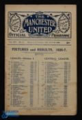 Pre-War 1926/1927 Manchester United v Tottenham Hotspur Div. 1 match programme 27 December 1926;