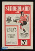 1950/51 Sunderland v Manchester Utd Div. 1 match programme Xmas Day 1950; team changes + fixture