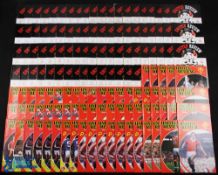 1980-1985 Manchester United Home Football Programmes, 1980-81 programmes some with token removed, to