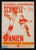 1948 Switzerland v Spain friendly match programme 20 June 1948 at the Grasshopper Stadium (32