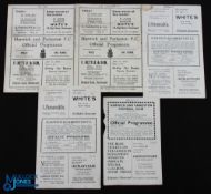 Pre-War Harwich & Parkeston FC home match programmes 1933/1934 Old Bradfieldians (AFA Snr Cup),