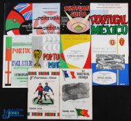 Collection of Portugal home international match programmes 1957 France, 1957 Italy (WC qualifier),