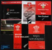 Wales v New Zealand Rugby Programmes (5): Issues from Cardiff from 1953 (last Wales win!), 1967,