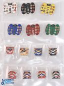 Assorted Rugby League enamel badges featuring Magic Weekend examples, World Club Series, Four
