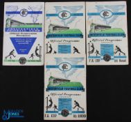 Selection of Chesterfield homes 1949/50 Chelsea (FAC), Yeovil Town (FAC), 1951/52 Workington (1st