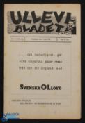 1953/54 Goteborg Alliance v Huddersfield Town friendly match programme 5 May 1954 in Sweden; fair/