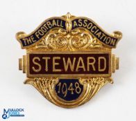 1948 The Football Association Steward Final Tie Enamel Badge