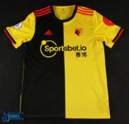 Etienne Capoue No 29 Watford 2019/20 home match issue football shirt - Adidas / Sportsbet.io,