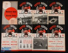 1953-57 Manchester United Home Football Programmes, to include 1954 v Huddersfield 18th Sept, v
