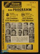 1959/60 Double issue programme FSV Frankfurt v SSV Reutlingen (26 March), Offenbach Kickers v 1860