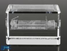 Swansea City Glass Paperweight of the Vetch Field, Swansea 1912-2005 - last season at the Vetch