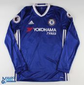 Michy Batshuayi No 23 Chelsea 2016/17 home match issue football shirt - in blue, Adidas / Yokohama