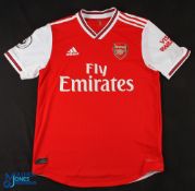 Bukayo Saka No 77 Arsenal 2019/20 match issue home football shirt - Adidas /Fly Emirates, PL and