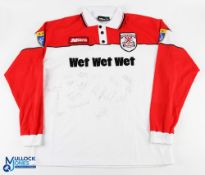 1995-97 multi signed Clydebank Football Shirt, long sleeve, made by Mitre, size 46-48 with #17