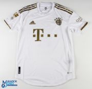 Sadio Mane No 17 Bayern Munich 2022/23 away match issue football shirt - in white, Adidas / T