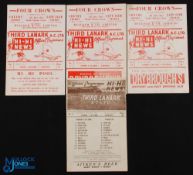 Selection of Third Lanark home programmes 1955/56 Morton (Scottish League Cup), 1959/60 Dundee;