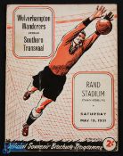 1951 Southern Transvaal v Wolverhampton Wanderers official souvenir brochure, 40 pages, 19 May