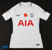 Dele Alli No 20 'Poppy' Tottenham Hotspur 2017/18 home match issue football shirt - Nike / AIA,
