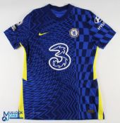 Romelu Lukaku No 9 Chelsea 2021/22 home match issue football shirt - Nike / 3, PL No Room for Racism