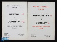 First RFU Club KO Finals Rugby Programmes (2): Sought-after first two seasons' finals, Gloucester